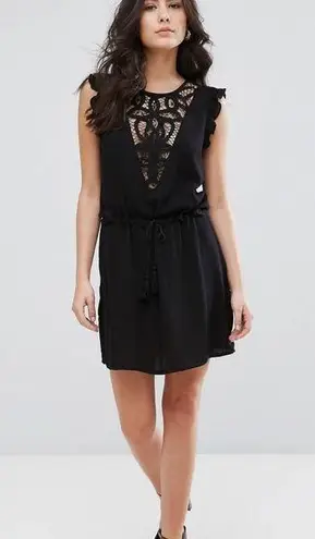 WYLDR Japlin Dress With Lace Placket And Drawstring Waist