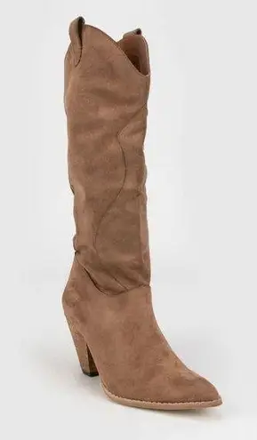 MI.IM Bohemian Western Tall Slouch Womens Camel Boots 10 Tan