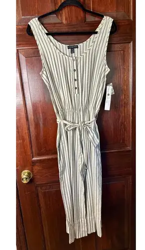 NWT Tribal Femme Petite Small Cream Striped Jumpsuit Tan Size undefined