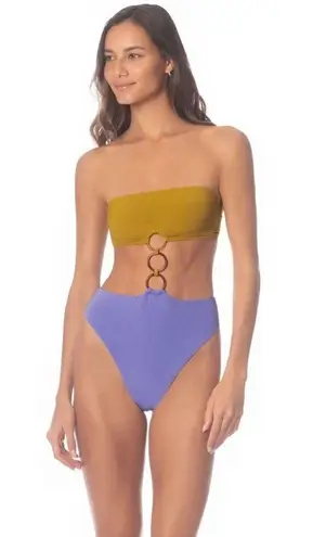 Maaji  Deep Periwinkle Makenna Strapless Reversible One Piece, Size Large, $167