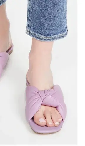 Women's Villa Rouge Maddox Lilac Puffy Ruched Bow Sandals size 9 Coquette Purple