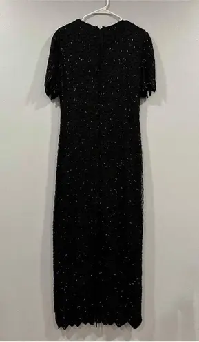 Laurence Kazar Vintage Maxi Dress Beaded Sequin Large L