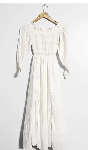 ALLSAINTS Lary Off Shoulder Balloon Sleeve Boho Midi Dress