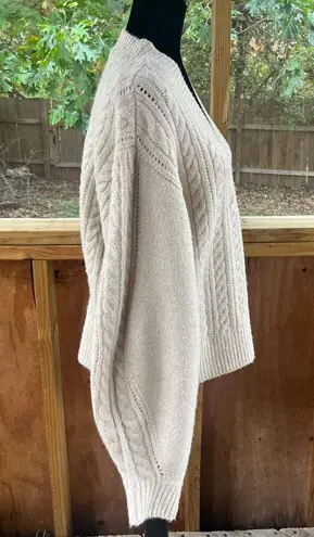 A loves A  Women's Oversized Cable Knit Cardigan Sweater Size L