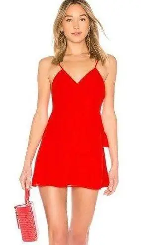 Free People New! LPA Red “Daydream” Wrap Tank Mini Dress XXS