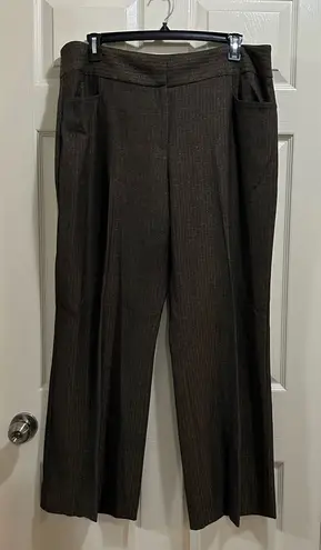 Apostrophe wide leg trouser pants gold and black chevron print size 18 - Image 1