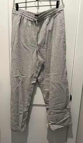 Women’s J.CREW Black Striped Linen