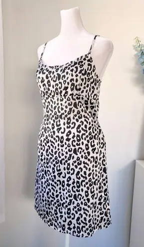 Brandy Melville  Black & White Leopard Print Mini Dress