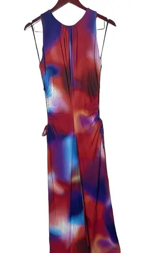 Rebecca Vallance Del Prado Multicolor Midi Dress sz S Red