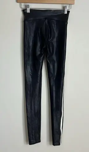 Spanx  Faux Leather Side Stripe Leggings Black Size XS