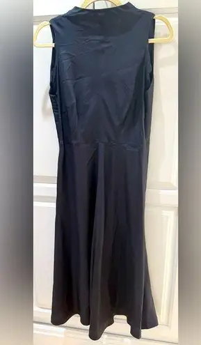 Elegant/Retro tailored made 100% silk Black/grey Sleeveless A