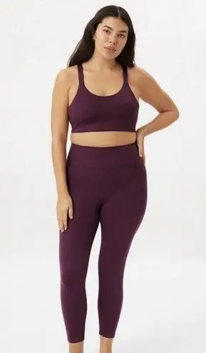 Girlfriend Collective Sz S Set Paloma Bra Compressive Legging High Rise Plum