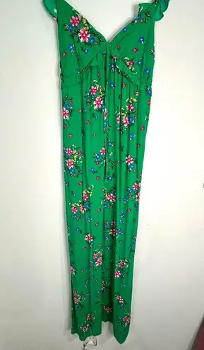 Kingston Grey Green Floral Maxi Dress