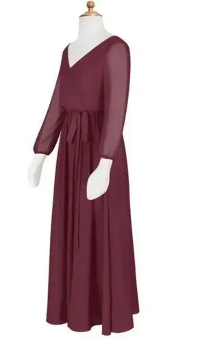 Azazie Angelica Bridesmaid Dress in Cabernet Sz XS