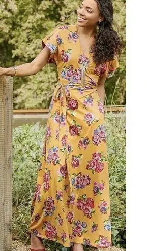 Matilda Jane Womens Alana Wrap Maxi Dress Size S Small Marigold Floral