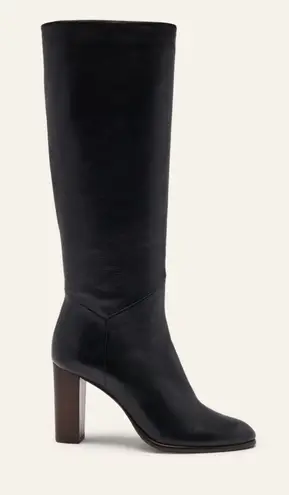 Ba&sh Ba+Sh Ciry Black Leather Knee High Heeled Boots Size 40
