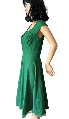 NWT MUXXN 1950s Cap shoulder Vintage Wedding Retro Swing Dress in Green size 8