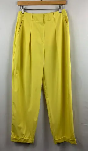 Tanya Taylor Womens Yellow Tailored Pants Size 6