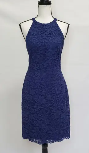 Cremieux Lace Dress Blue Size 8