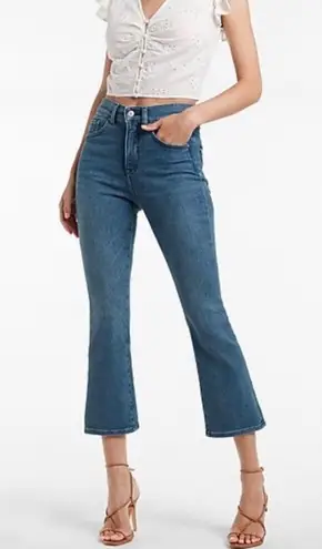 EXPRESS High Rise Cropped Flare jeans