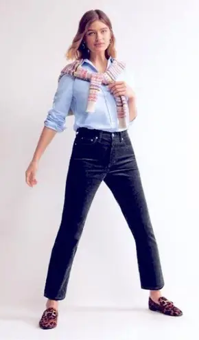 Boden USA BODEN Corduroy Slim Straight Pants Womens 6 Cord Jeans Navy Blue Academia Preppy