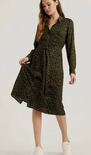 Lucky Brand Blair Leopard MIDI Dress