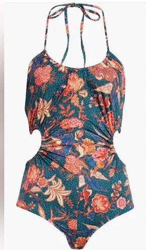 Ulla Johnson ‘MABEL PRINT RUCHED CUTOUT’ SWIMSUIT, Large, $425