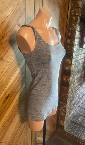 Lululemon Gray And White Striped Tank Top