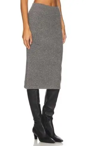Enza Costa Gray Cashmere Midi Pencil Skirt in Thunder Grey Size XS