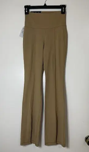 Aritzia NEW!  TNA butter high rise kick flare split hem pull on tan pants Small - Image 1