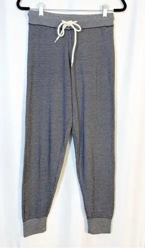 Varley X Anthropologie Alice 2.0 Textured Sweatpants Joggers Black Ivory White