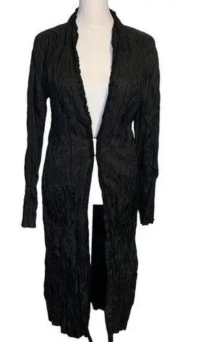 Ronen Chen black long sleeve duster jacket Size 10
