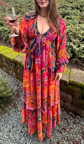 Farm Rio Vintage Wave Maxi Dress