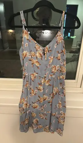 Three Hearts Dusty Blue Floral Dress