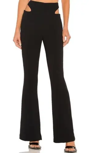 H:ours HOURS From REVOLVE Chardonnay High Waisted Cutout Black Flare Pants Sexy Size S