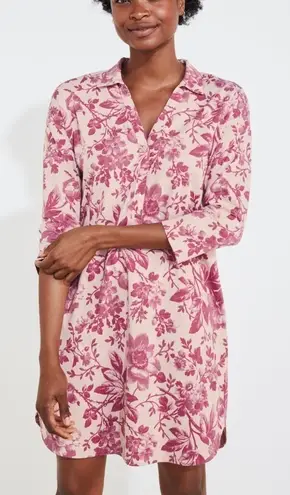 NWT Haven Organic Cotton Jersey Holiday Toile Sleep Shirt in Pink Size XS
