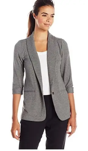 Soft Joie Gray Jersey Knit Blazer Jacket Medium Lounge Quiet Luxury Career Cozy