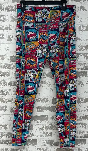 Constantly Varied Gear Comic Boom Pocket Leggings Size Large Red