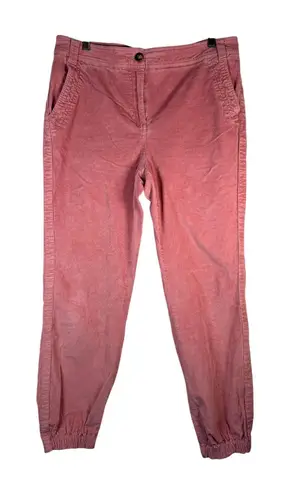 Boden USA Boden Pink Corduroy Jogger Pants Elastic Waist Ankle Cuff Women's Size 10L