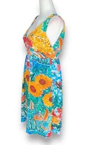 Jams World Vintage Dress Doyle Print Tropical Yellow Abstract Sunflower Floral