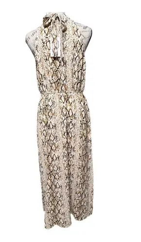 THML Halter Snake Print Maxi Dress Medium