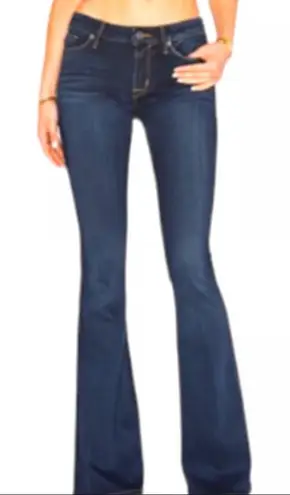 Hudson Mia 5 Pocket Mid Rise Flare Jeans 25 boho flattering layered retro modal Blue - Image 1