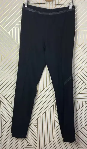 Bally Leather Accent Black Dress Pants Size US 8