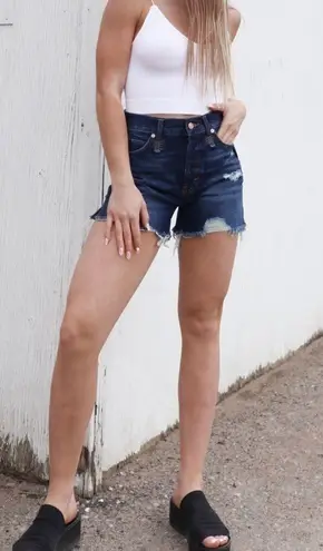 We The Free Free People  Makai Denim Cut Off Shorts in Deep Sea Blue Size 26 NWT