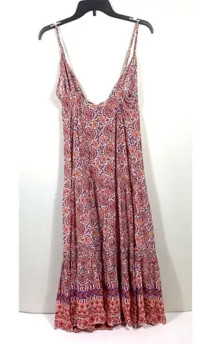 Veronica Beard Paisley Midi Abilene Summer Dress Flowy Watermelon Blue S NWT