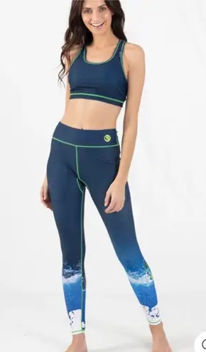 WAVE LIFE WOMEN SIZE XS UPF50+ REVERSIBLE SPORT BRA Blue