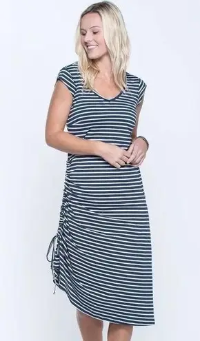 Toad & Co Women's Samba Muse Dress blue white stripe size small