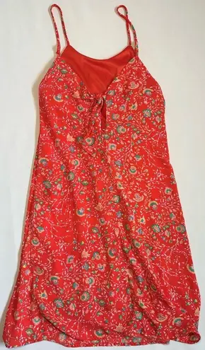 French Grey  womens red floral dress