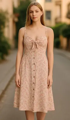 AUW CLEARANCE Floral Baby Doll Dress Size XL NWT Smocking Coquette Boho Beach