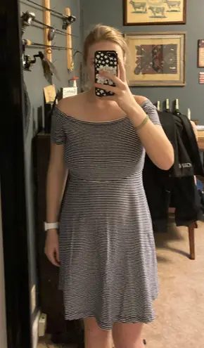 Old Navy Off The Shoulder Striped Dress Blue 16 60 Off Retail From Lily Katherine